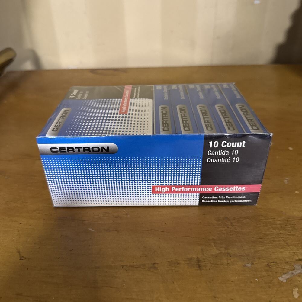 Certron D90 Dictation Cassette Tapes 90 Minutes Each NEW Pack of 10 Tapes